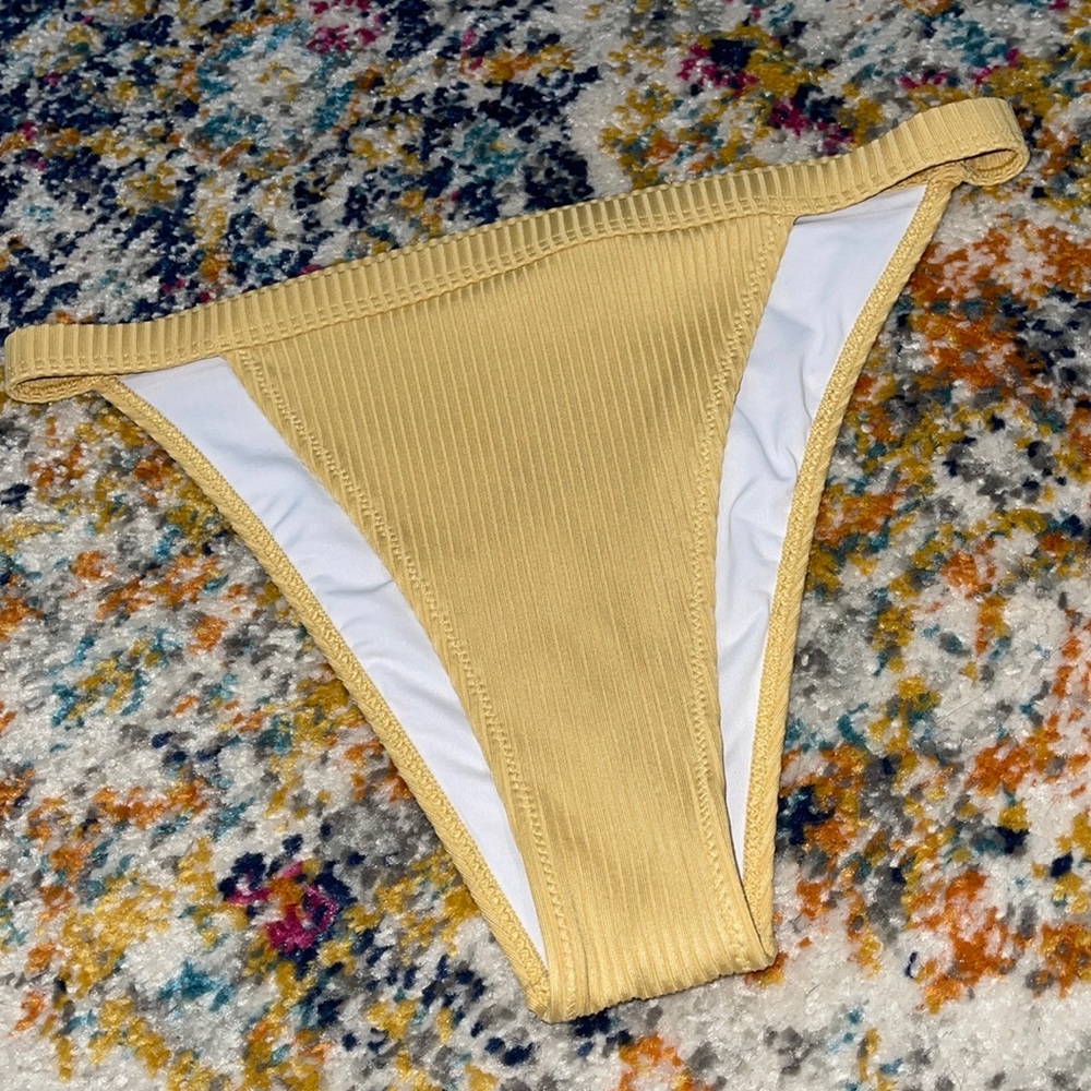 Victoria Secret Pink Swim Ribbed High Legged Bottom NWOT